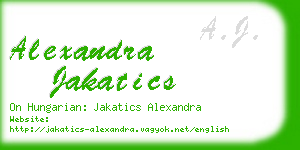 alexandra jakatics business card